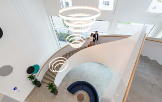 Modern stairs in the Holiday Inn Express Regensburg